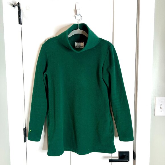Dudley Stephens Cobble Hill Turtleneck Fleece Sweater Green Base Layer Small - Picture 2 of 7